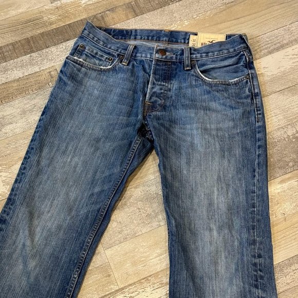 Men's Hollister Button Fly Factory Distressed Jeans - 32x32 - Picture 3 of 11